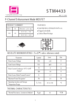 STM4433 Datasheet PDF Samhop Mircroelectronics