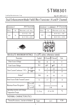 STM8301 Datasheet PDF Samhop Mircroelectronics