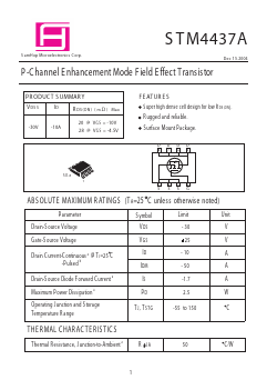 STM4437A Datasheet PDF Samhop Mircroelectronics