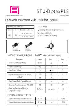 STD2455PLS Datasheet PDF Samhop Mircroelectronics
