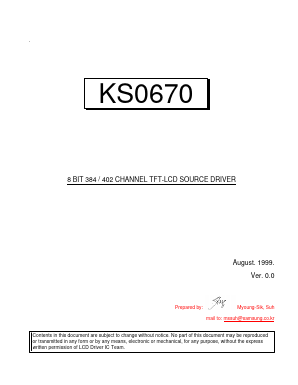 KS0670 Datasheet PDF Samsung