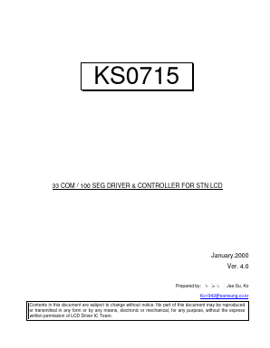 KS0715 Datasheet PDF Samsung