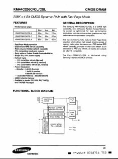 KM44C256CL Datasheet PDF Samsung