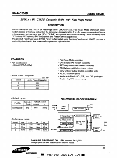 KM44C256D-7L Datasheet PDF Samsung