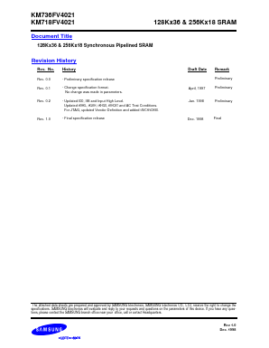 KM718FV4021 Datasheet PDF Samsung