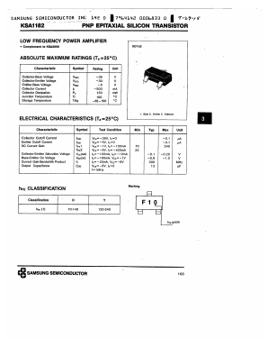 KSA1182 Datasheet PDF Samsung