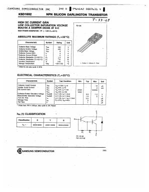KSD1692 Datasheet PDF Samsung