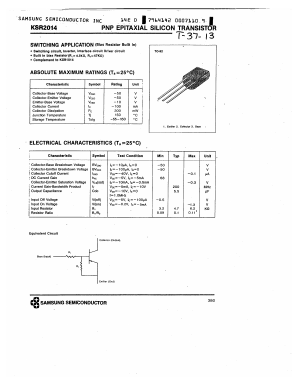 KSR2014 Datasheet PDF Samsung
