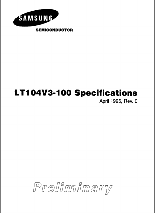 LT104V3-100 Datasheet PDF Samsung