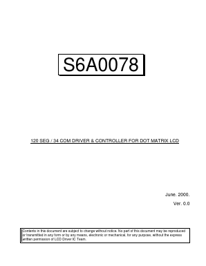 S6A0078 Datasheet PDF Samsung