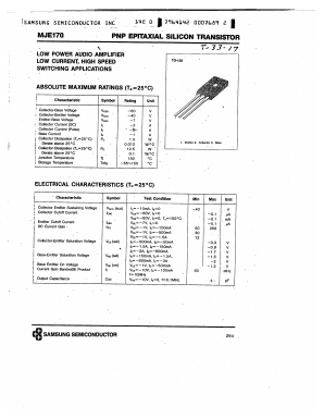 MJE170 Datasheet PDF Samsung