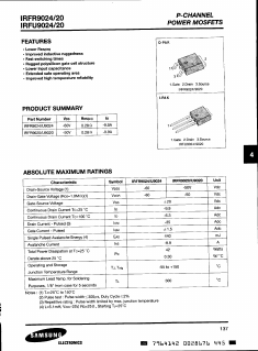 IRFR9020 Datasheet PDF Samsung