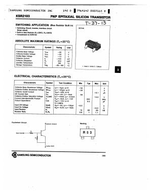 KSR2103 Datasheet PDF Samsung