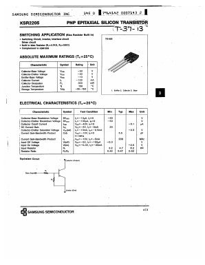 KSR2205 Datasheet PDF Samsung