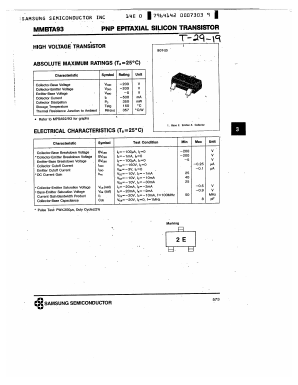 MMBTA93 Datasheet PDF Samsung