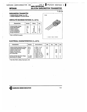 MPSA26 Datasheet PDF Samsung