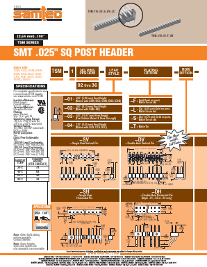 TSM-119-04-L-DH Datasheet PDF Samtec