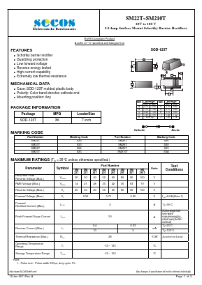 SM210T Datasheet PDF Secos Corporation.