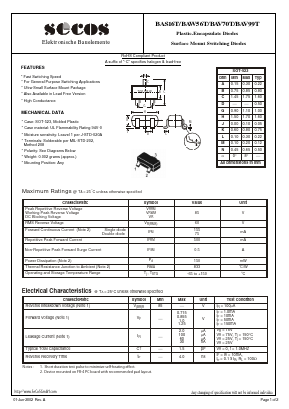 BAS16T Datasheet PDF Secos Corporation.