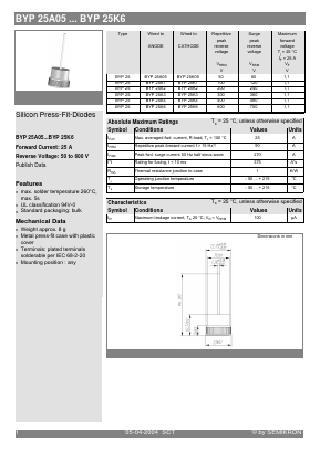 BYP25A3 Datasheet PDF Semikron