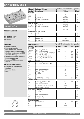 SK150MHK055T Datasheet PDF Semikron