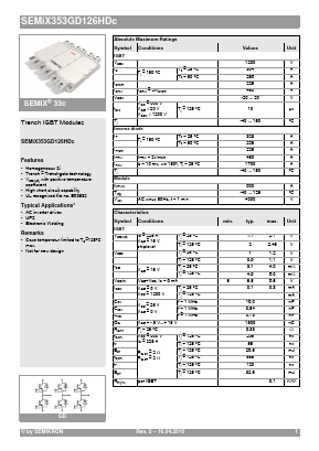 SEMIX353GD126HDC Datasheet PDF Semikron