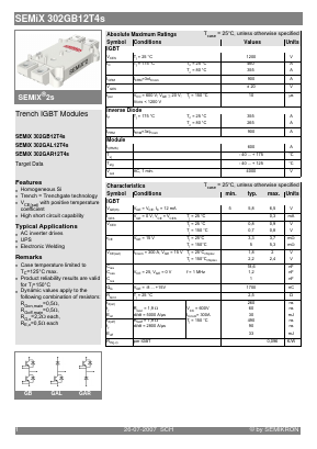 SEMIX302GAL12T4S Datasheet PDF Semikron