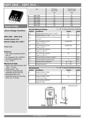 KBPC2510I Datasheet PDF Semikron