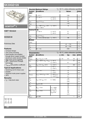 SK30GD128 Datasheet PDF Semikron