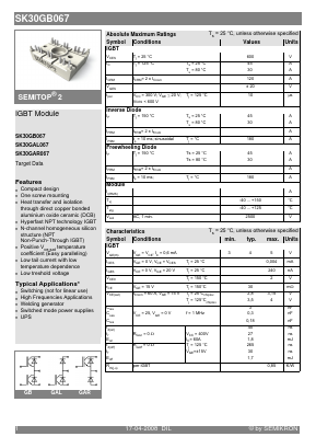 SK30GAL067 Datasheet PDF Semikron