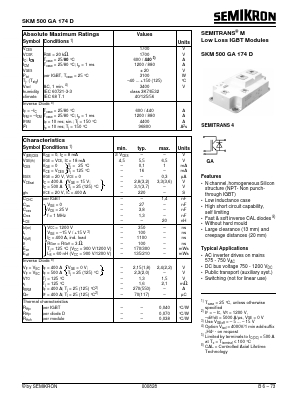 SKM500GA174D Datasheet PDF Semikron
