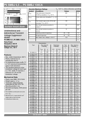 P6SMBJ58A Datasheet PDF Semikron