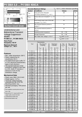 P4SMA11A Datasheet PDF Semikron