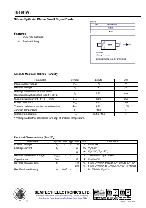 1N4151W Datasheet PDF Semtech Electronics LTD.