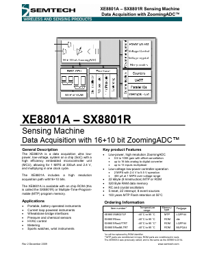 SX8801R Datasheet PDF Semtech Corporation