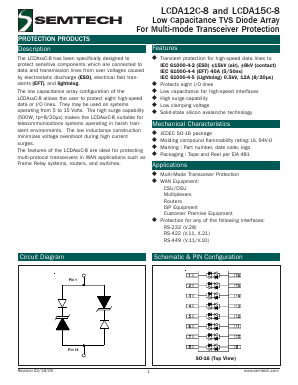 LCDA12C-8.TBT Datasheet PDF Semtech Corporation