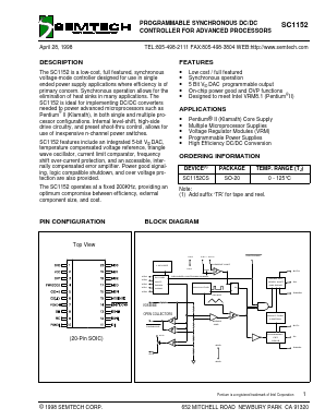 SC1152CS Datasheet PDF Semtech Corporation