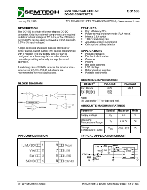 SC1633 Datasheet PDF Semtech Corporation