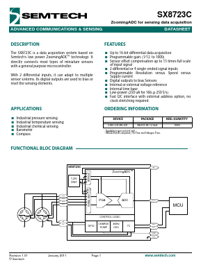 SX8723C Datasheet PDF Semtech Corporation
