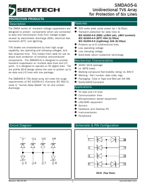 SMDA05-6.TB Datasheet PDF Semtech Corporation