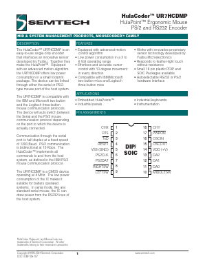 UR7HCDMP-DW Datasheet PDF Semtech Corporation