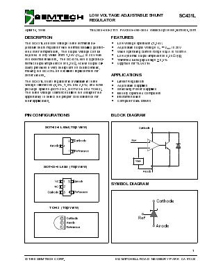 SC431LCZ-5 Datasheet PDF Semtech Corporation