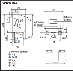 GP2D03 Datasheet PDF Sharp Electronics