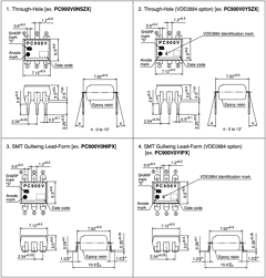 PC847Y0 Datasheet PDF Sharp Electronics