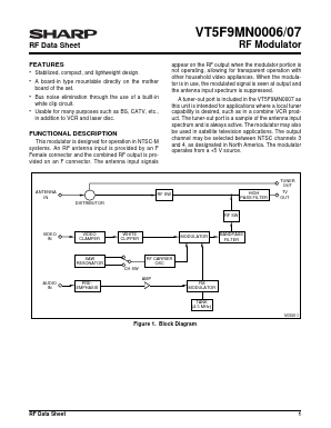 VT5F9MN0006 Datasheet PDF Sharp Electronics
