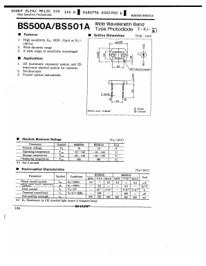 BS501A Datasheet PDF Sharp Electronics
