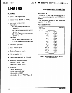 LH5168H-80L Datasheet PDF Sharp Electronics