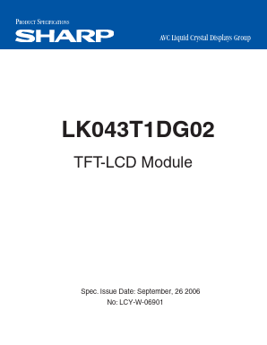 LK043T1DG02 Datasheet PDF Sharp Electronics