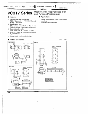 PC317 Datasheet PDF Sharp Electronics