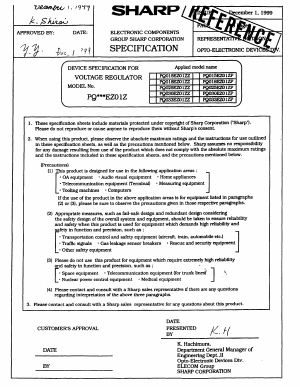 PQ025EZ01 Datasheet PDF Sharp Electronics